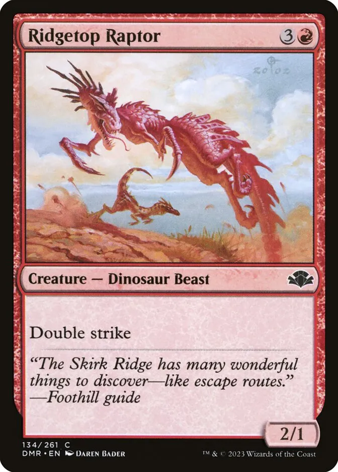 2023 Dominaria Remastered Ridgetop Raptor #134 common card image