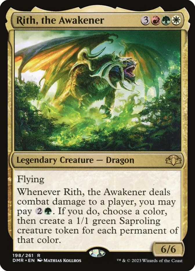 2023 Dominaria Remastered Rith, the Awakener #198 rare card image