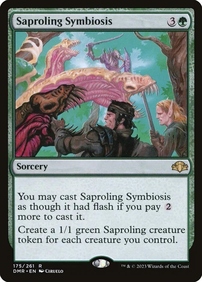 2023 Dominaria Remastered Saproling Symbiosis #175 rare card image