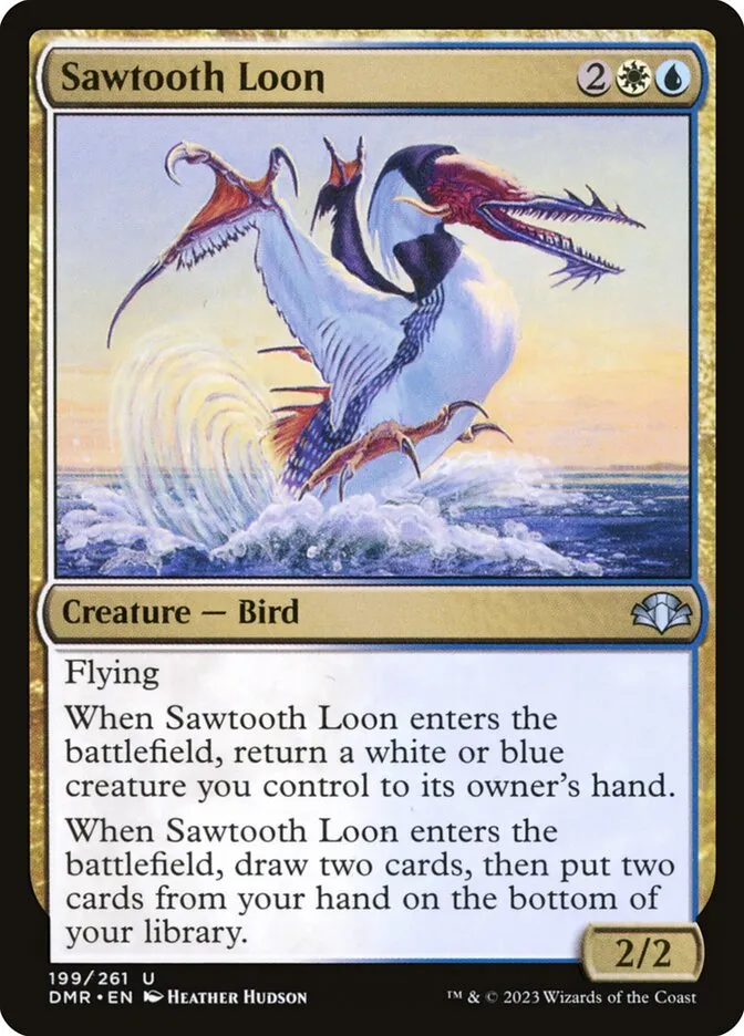 2023 Dominaria Remastered Sawtooth Loon #199 uncommon card image