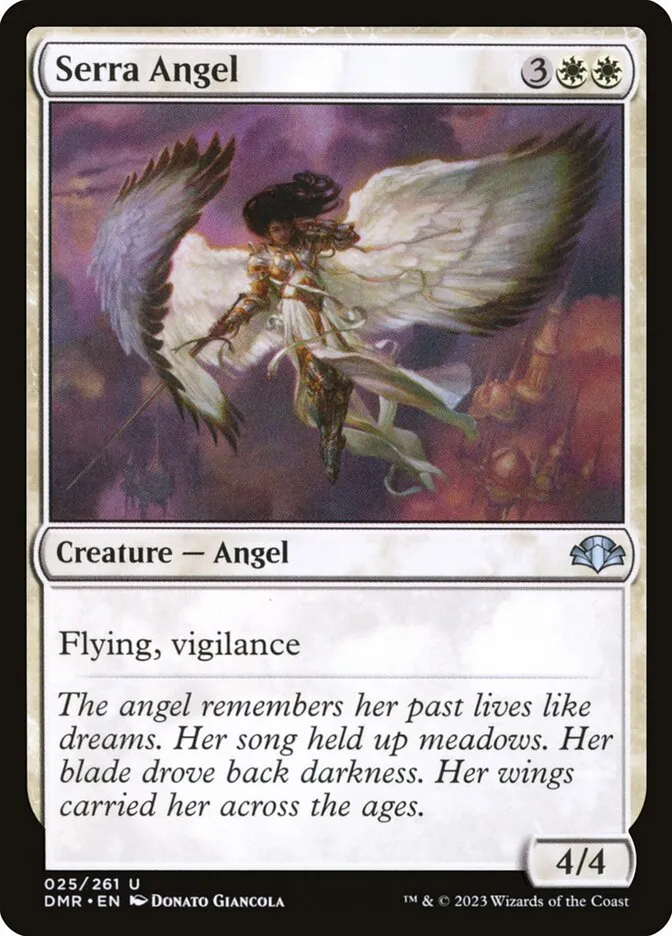 2023 Dominaria Remastered Serra Angel uncommon #25 uncommon card image