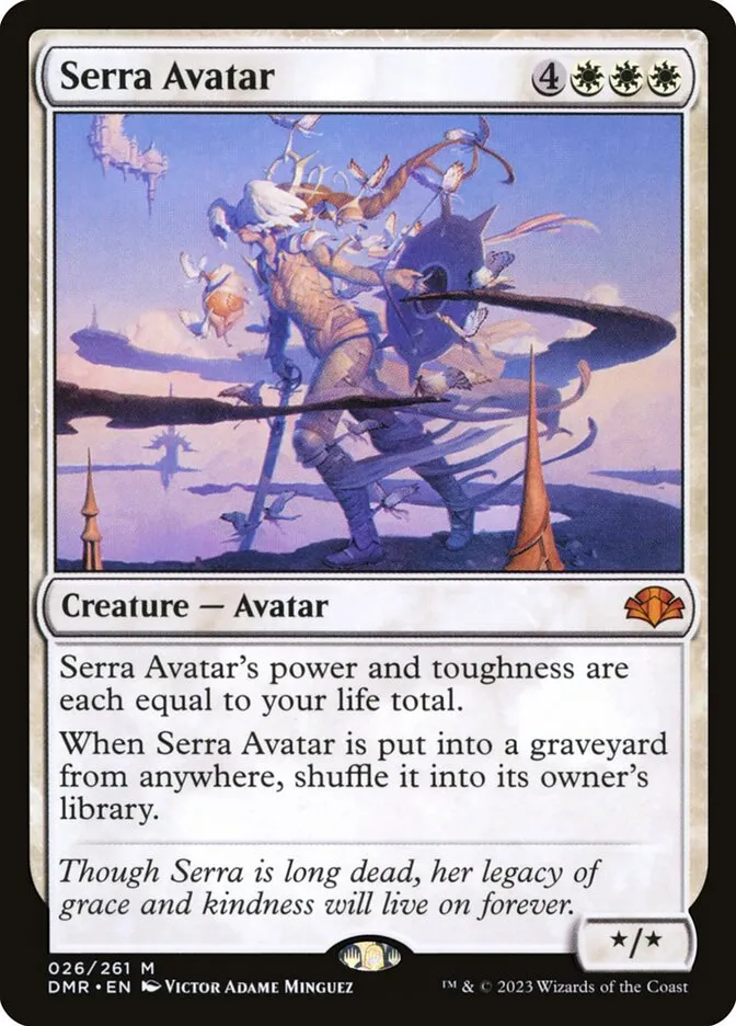 2023 Dominaria Remastered Serra Avatar mythic #26 mythic card image