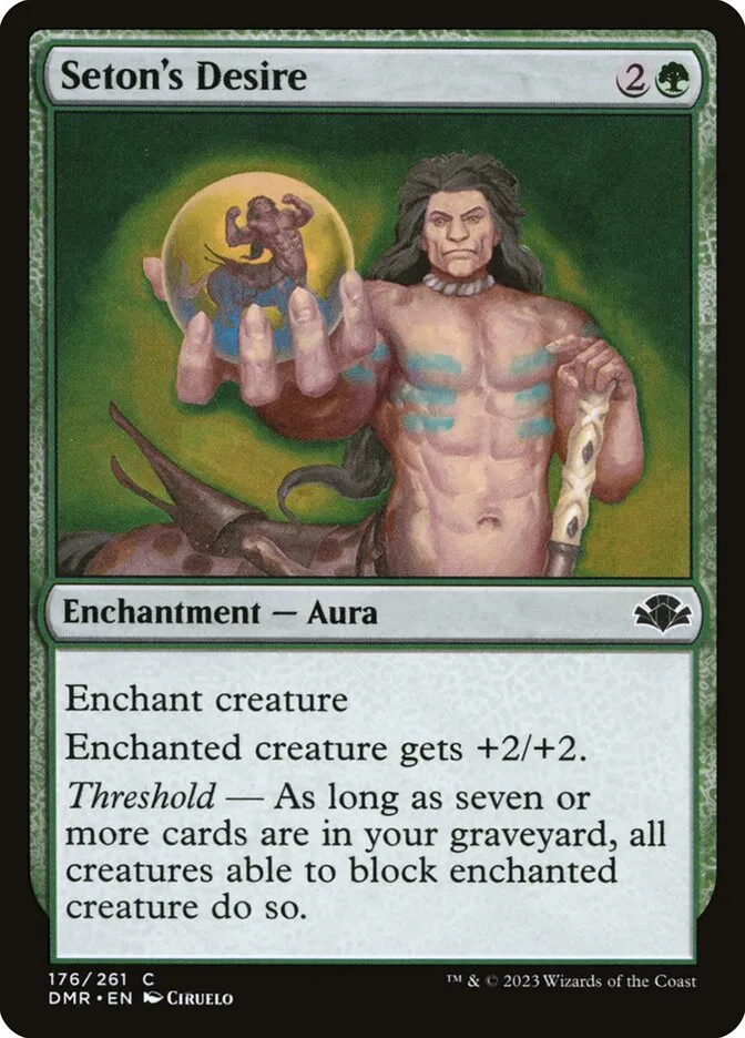 2023 Dominaria Remastered Seton's Desire #176 common card image