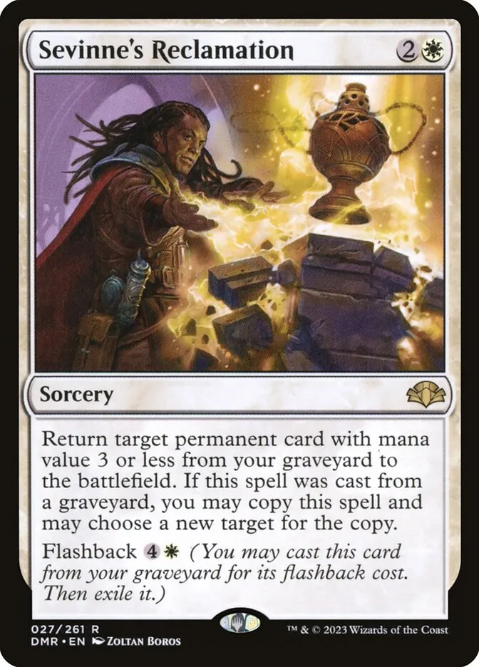 2023 Dominaria Remastered Sevinne's Reclamation rare #27 rare card image