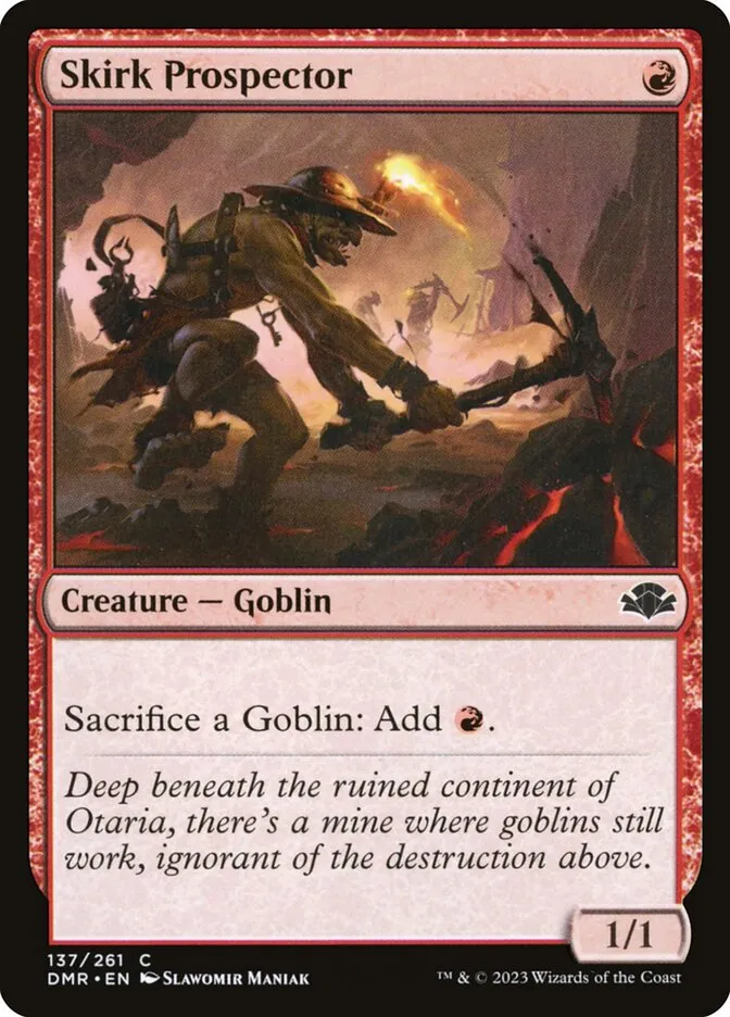 2023 Dominaria Remastered Skirk Prospector #137 common card image