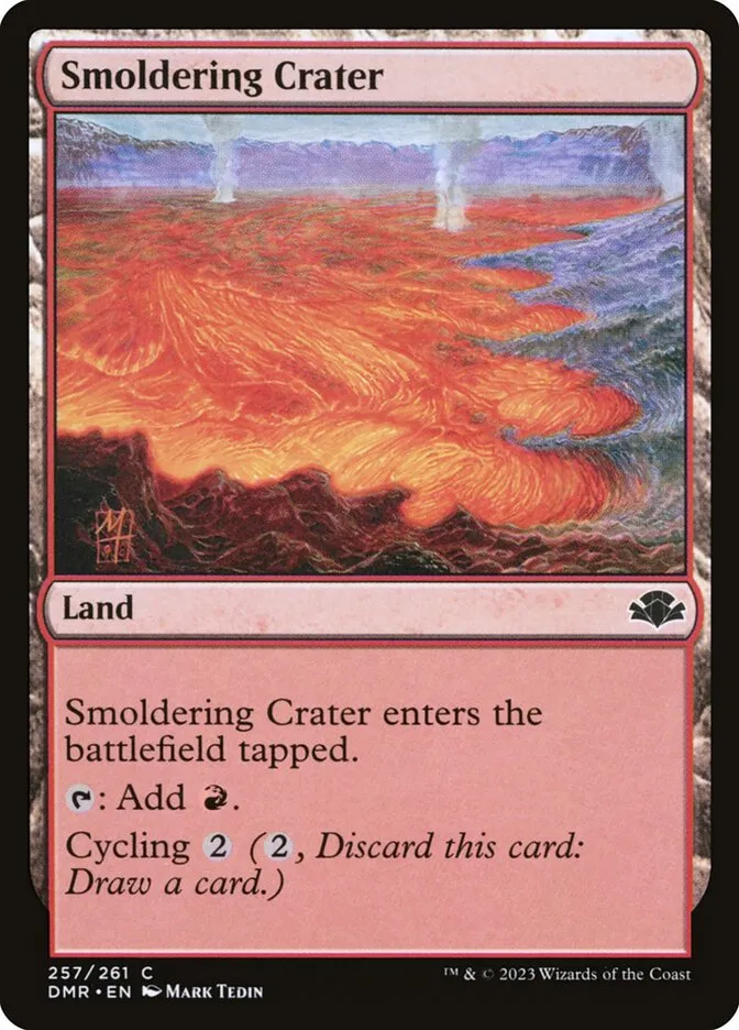 2023 Dominaria Remastered Smoldering Crater #257 common card image