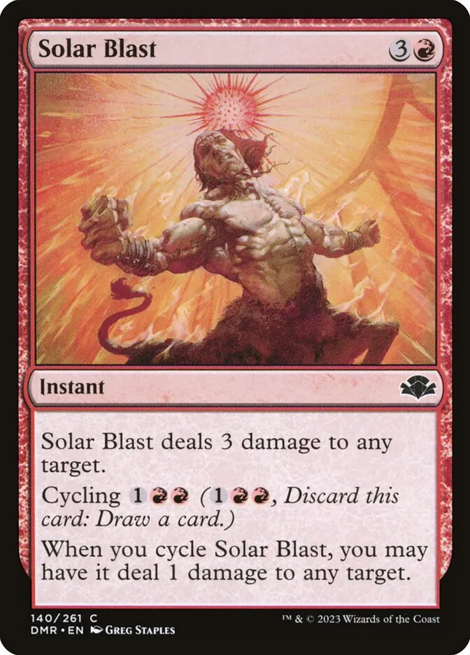 2023 Dominaria Remastered Solar Blast #140 common card image