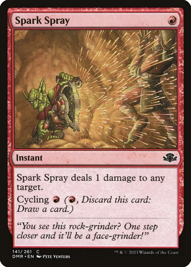 2023 Dominaria Remastered Spark Spray #141 common card image