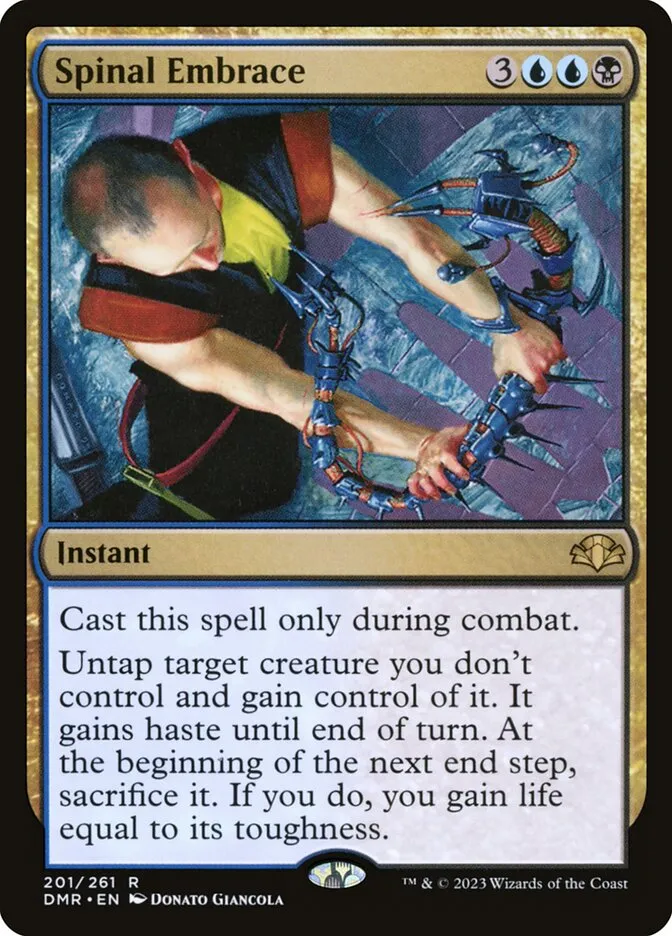 2023 Dominaria Remastered Spinal Embrace #201 rare card image