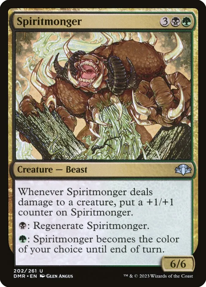 2023 Dominaria Remastered Spiritmonger #202 uncommon card image