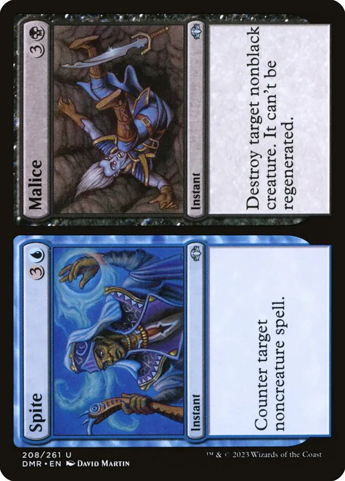 2023 Dominaria Remastered Spite // Malice #208 uncommon card image