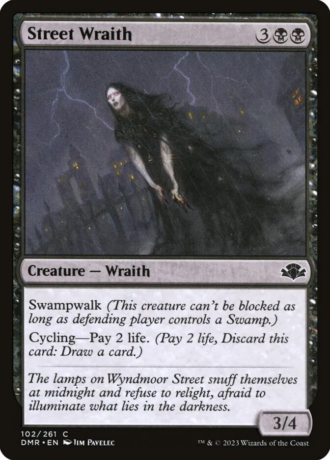 2023 Dominaria Remastered Street Wraith common #102 common card image