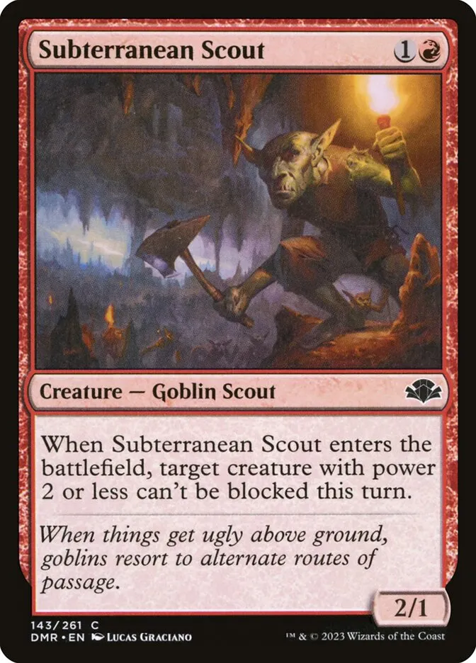 2023 Dominaria Remastered Subterranean Scout #143 common card image