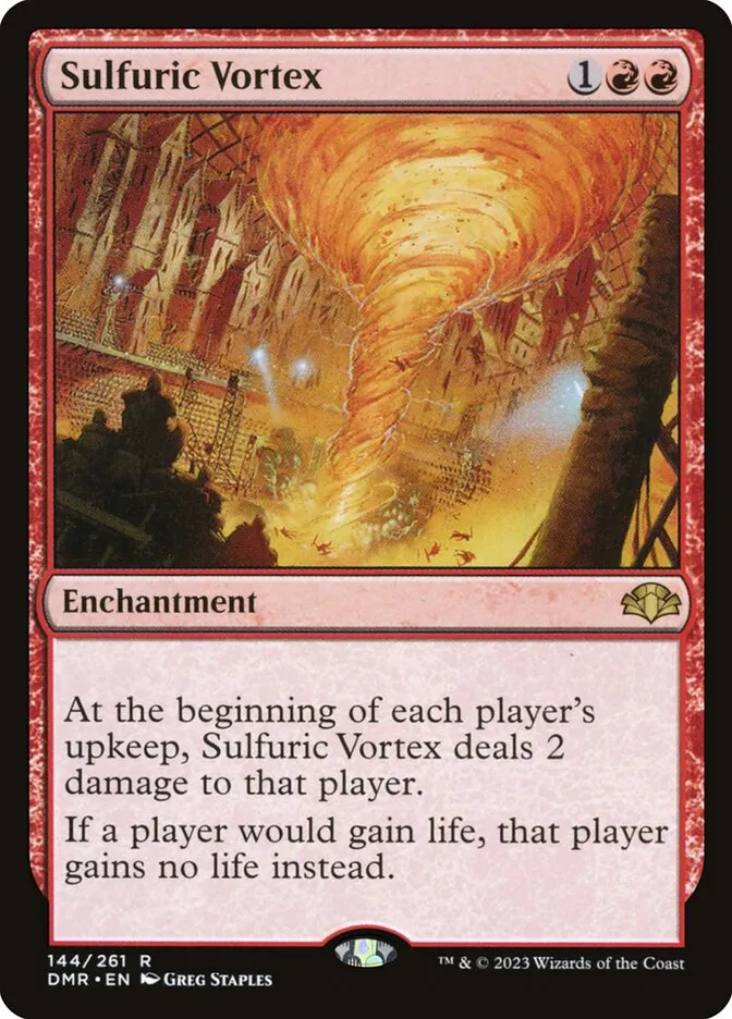 2023 Dominaria Remastered Sulfuric Vortex #144 rare card image