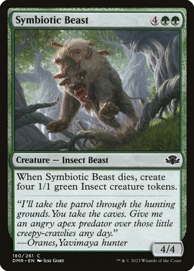 2023 Dominaria Remastered Symbiotic Beast #180 common card image