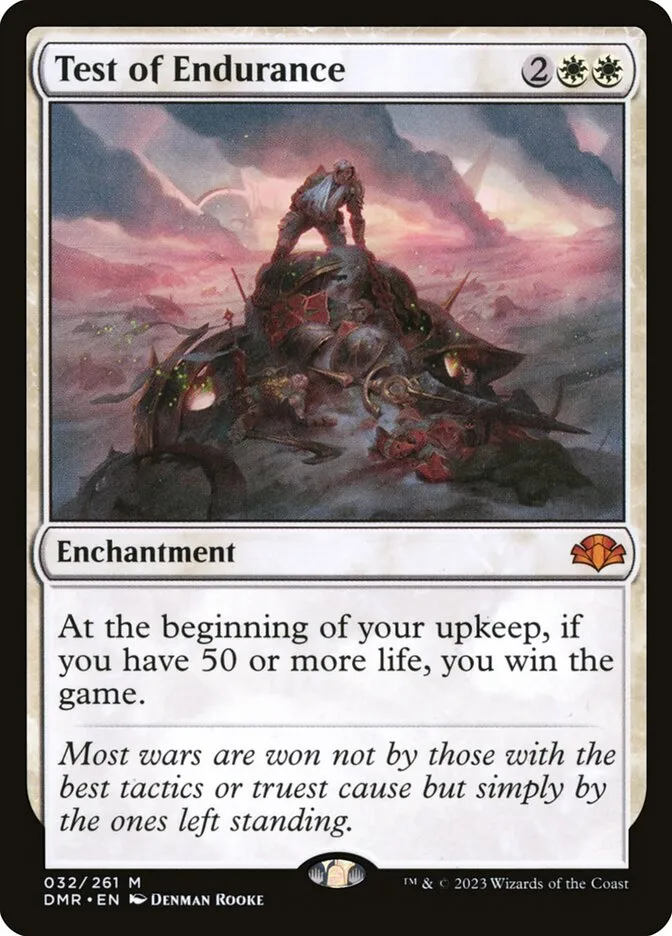 2023 Dominaria Remastered Test of Endurance mythic #32 mythic card image