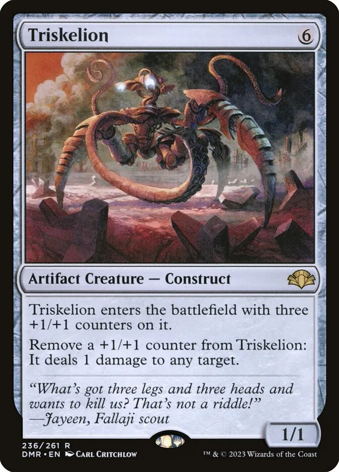 2023 Dominaria Remastered Triskelion #236 rare card image