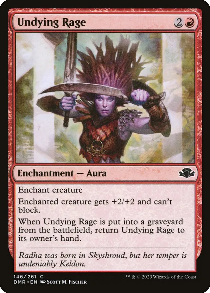 2023 Dominaria Remastered Undying Rage #146 common card image