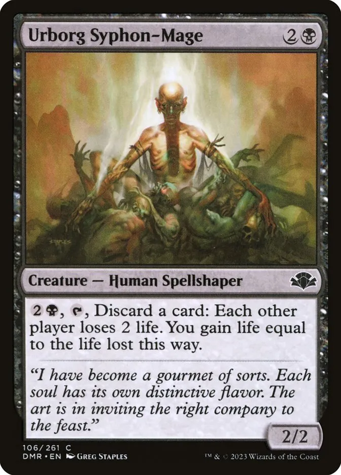 2023 Dominaria Remastered Urborg Syphon-Mage #106 common card image