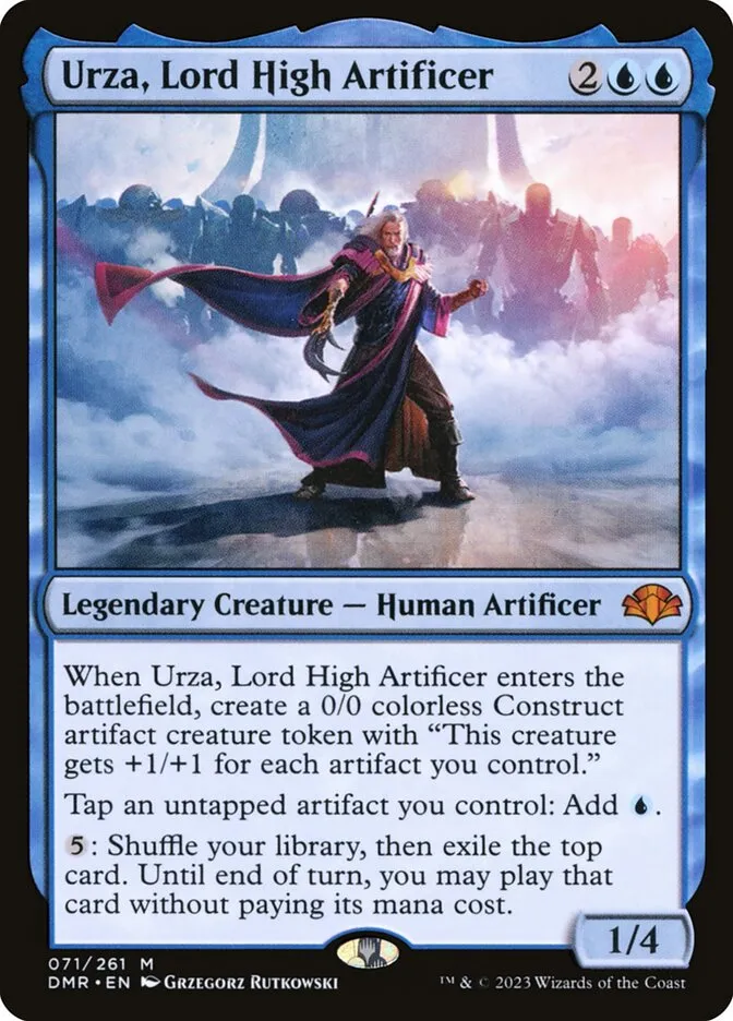 2023 Dominaria Remastered Urza, Lord High Artificer [Foil] mythic #71 mythic card image