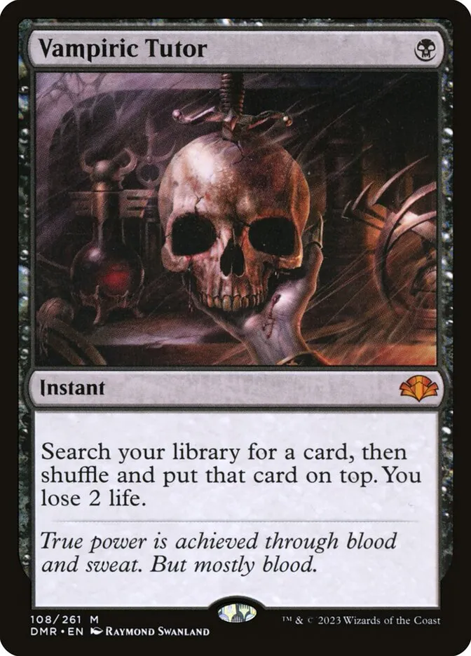 2023 Dominaria Remastered Vampiric Tutor #108 mythic card image