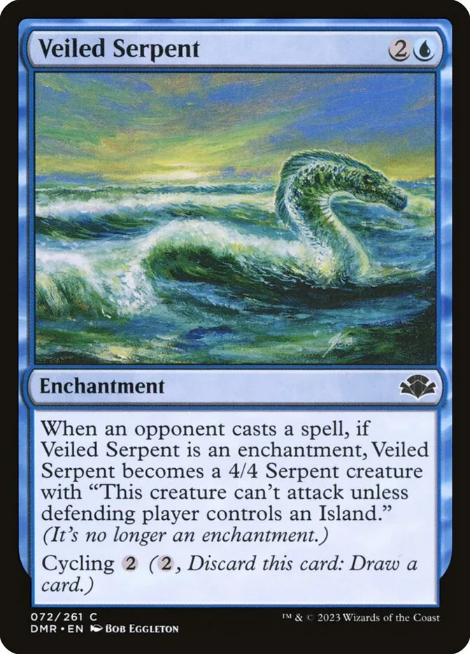 2023 Dominaria Remastered Veiled Serpent #72 common card image