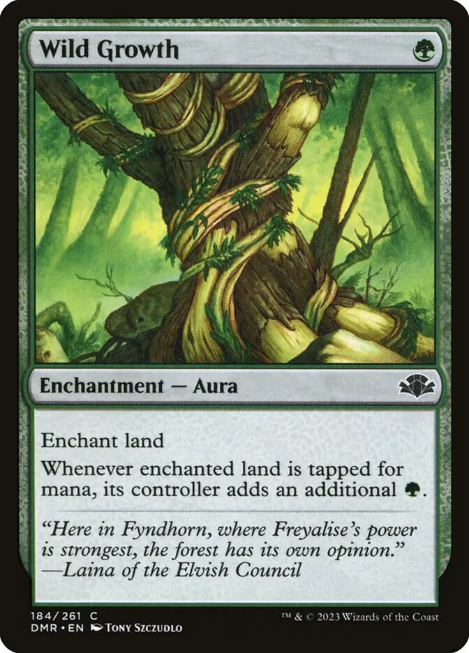 2023 Dominaria Remastered Wild Growth #184 common card image