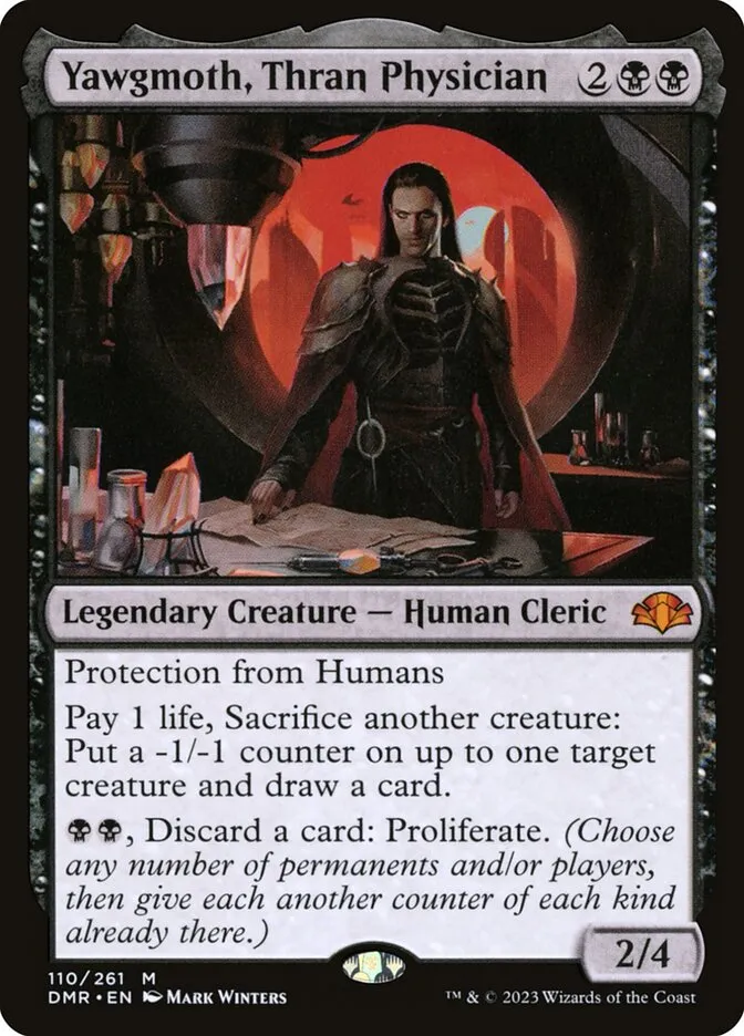 2023 Dominaria Remastered Yawgmoth, Thran Physician [Foil] mythic #110 mythic card image