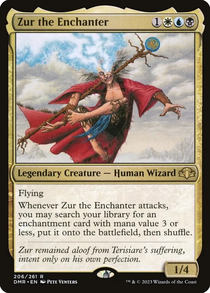 2023 Dominaria Remastered Zur the Enchanter #206 rare card image
