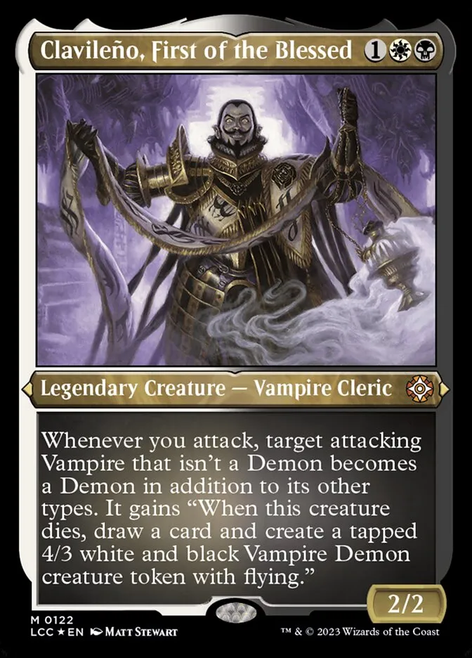 2023 The Lost Caverns of Ixalan Commander Clavileño, First of the Blessed #122 mythic card image