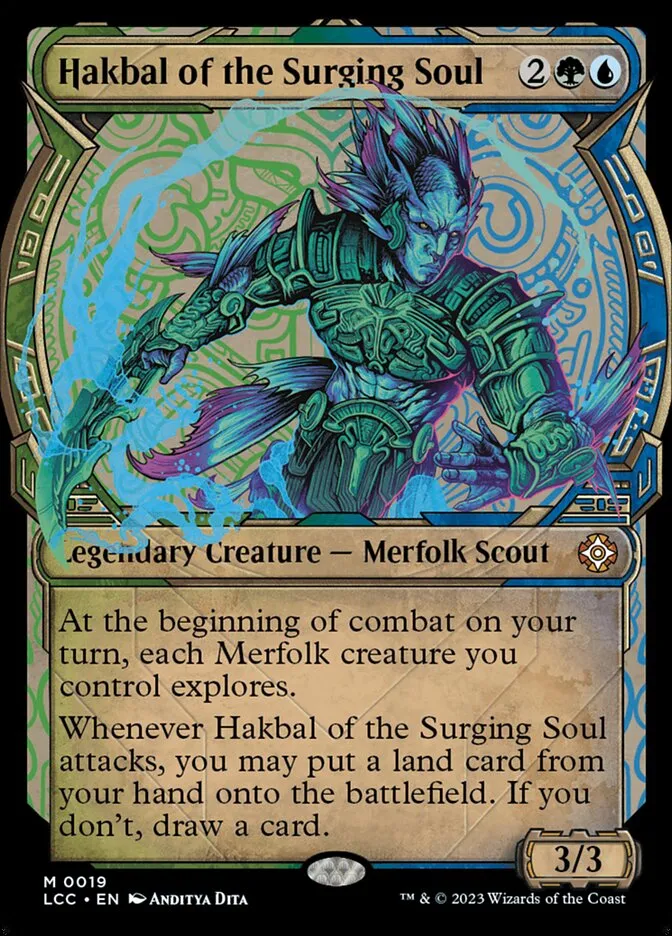 2023 The Lost Caverns of Ixalan Commander Hakbal of the Surging Soul #19 mythic card image