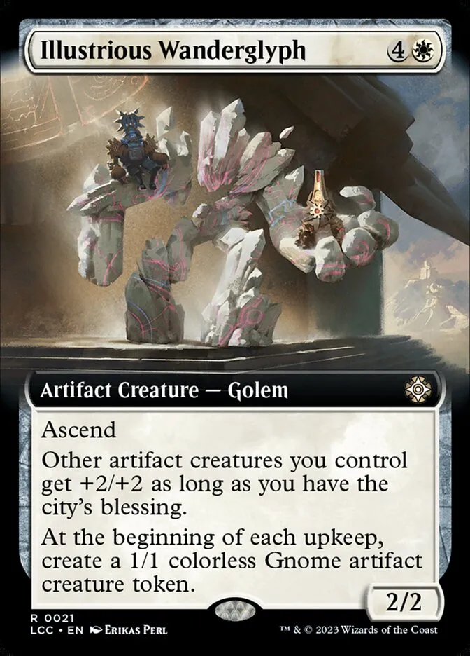 2023 The Lost Caverns of Ixalan Commander Illustrious Wanderglyph rare #21 rare card image