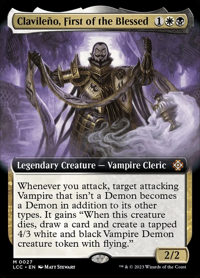 2023 The Lost Caverns of Ixalan Commander Clavileño, First of the Blessed #27 mythic card image