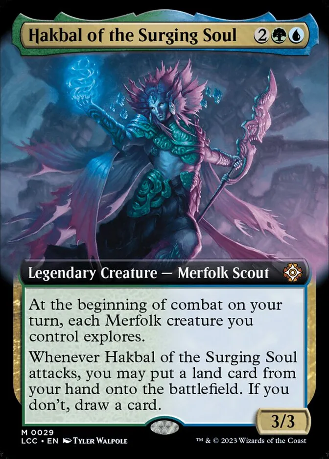 2023 The Lost Caverns of Ixalan Commander Hakbal of the Surging Soul #29 mythic card image