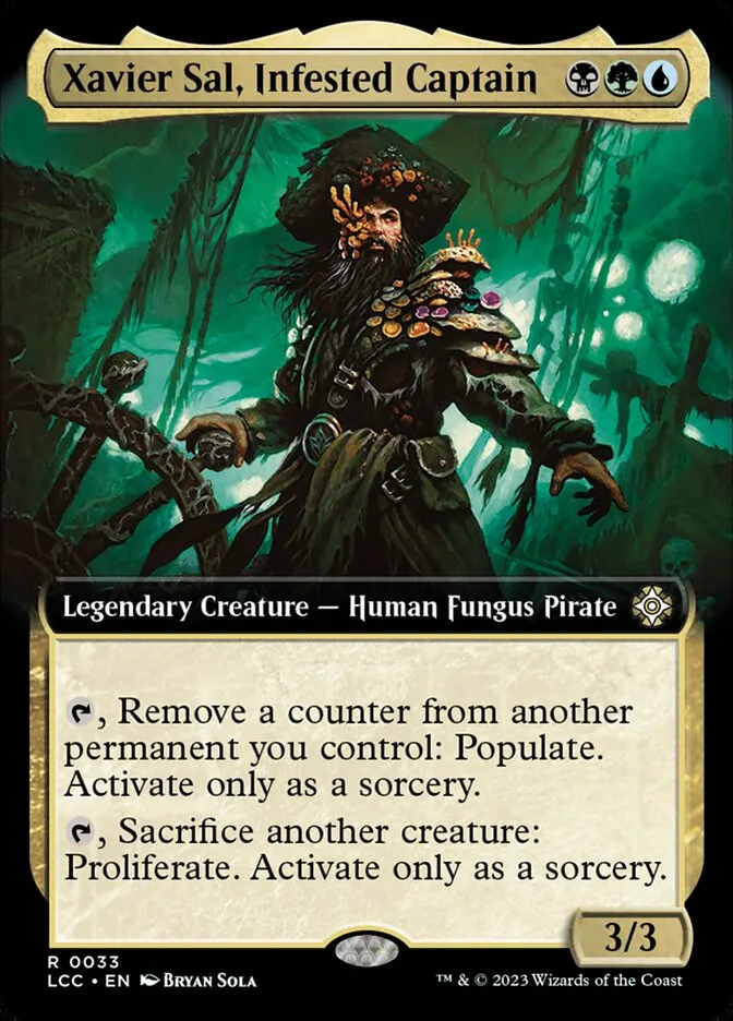 2023 The Lost Caverns of Ixalan Commander Xavier Sal, Infested Captain rare #33 rare card image
