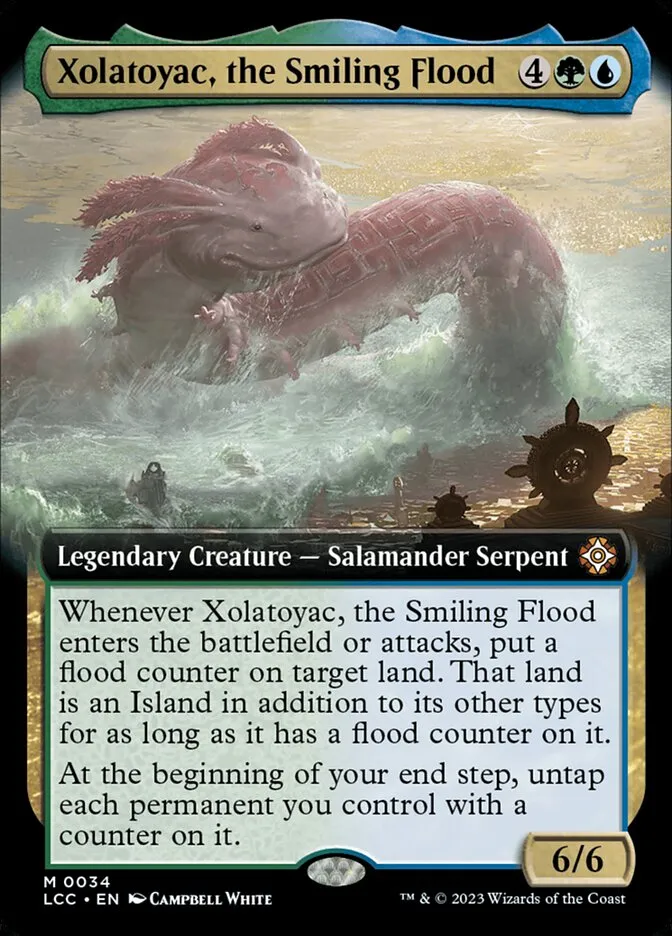2023 The Lost Caverns of Ixalan Commander Xolatoyac, the Smiling Flood #34 mythic card image