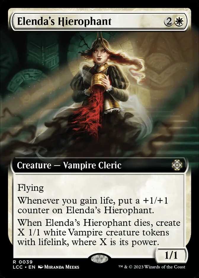 2023 The Lost Caverns of Ixalan Commander Elenda's Hierophant rare #39 rare card image