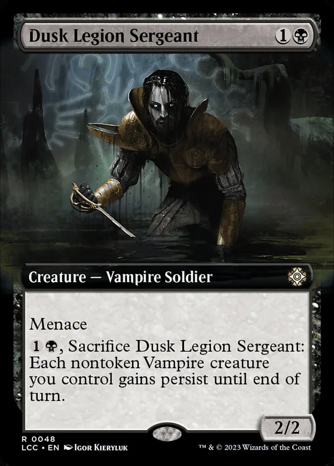 2023 The Lost Caverns of Ixalan Commander Dusk Legion Sergeant rare #48 rare card image