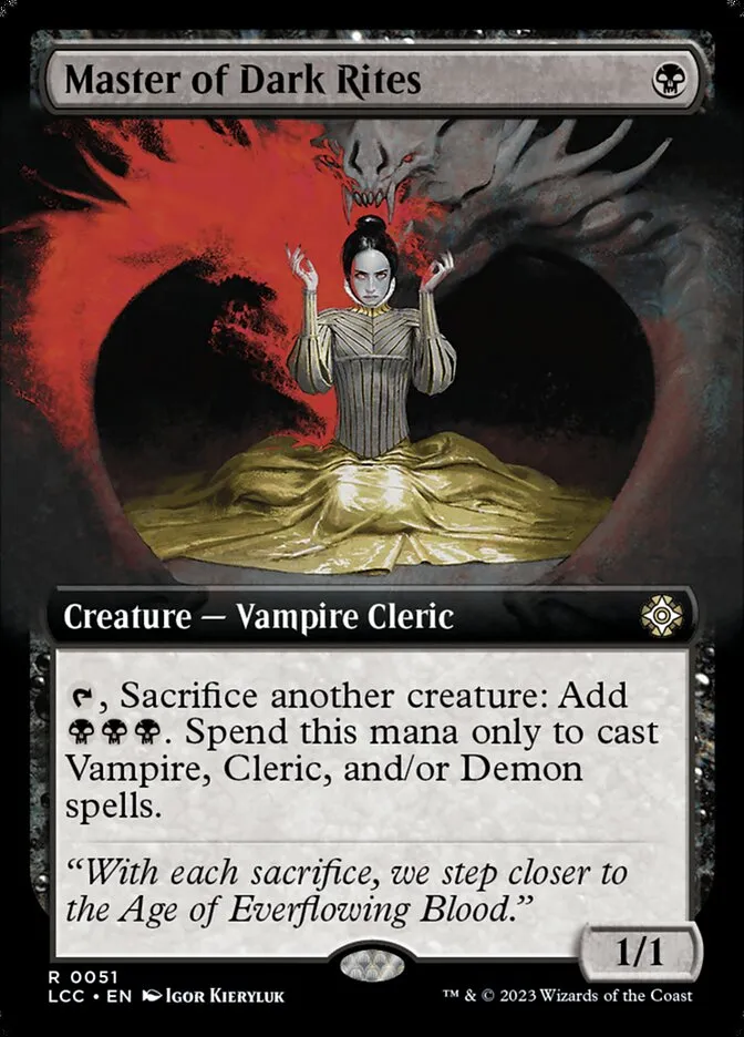 2023 The Lost Caverns of Ixalan Commander Master of Dark Rites rare #51 rare card image