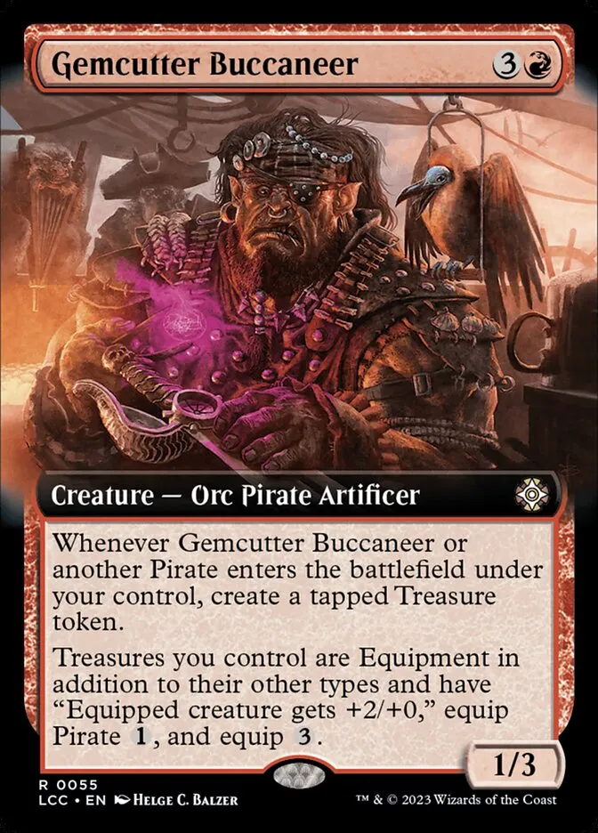 2023 The Lost Caverns of Ixalan Commander Gemcutter Buccaneer rare #55 rare card image