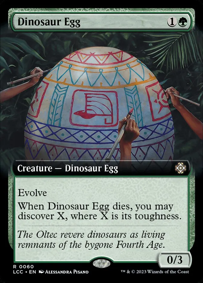 2023 The Lost Caverns of Ixalan Commander Dinosaur Egg rare #60 rare card image