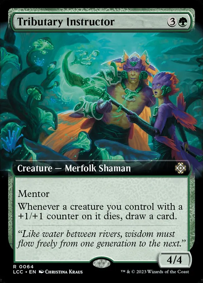 2023 The Lost Caverns of Ixalan Commander Tributary Instructor rare #64 rare card image