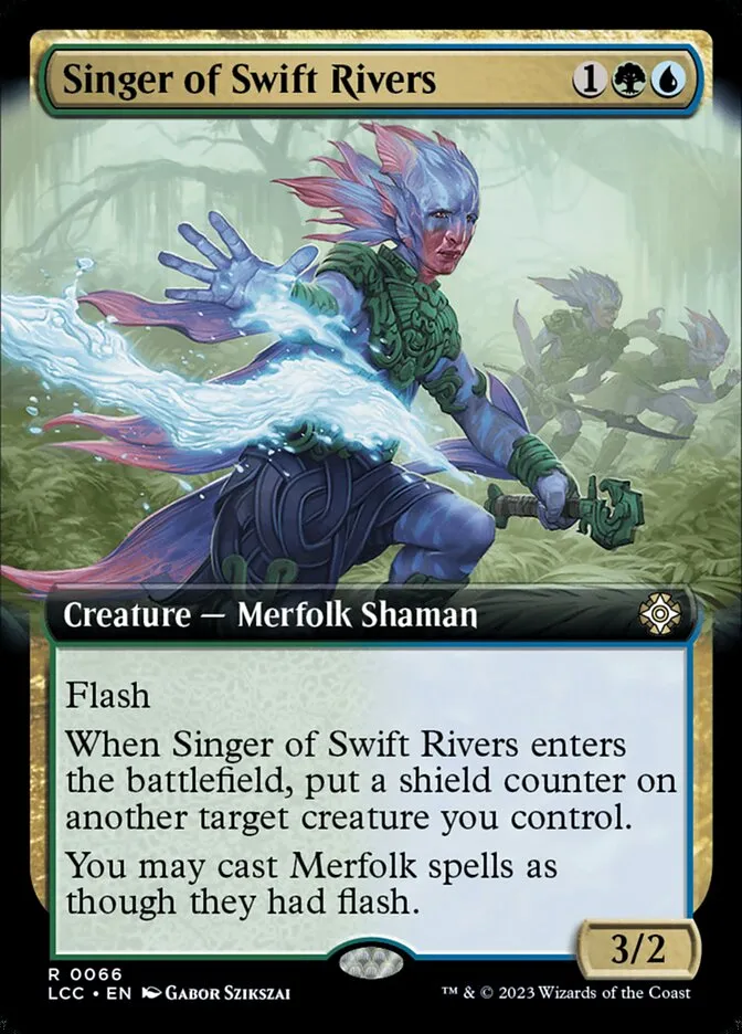 2023 The Lost Caverns of Ixalan Commander Singer of Swift Rivers rare #66 rare card image