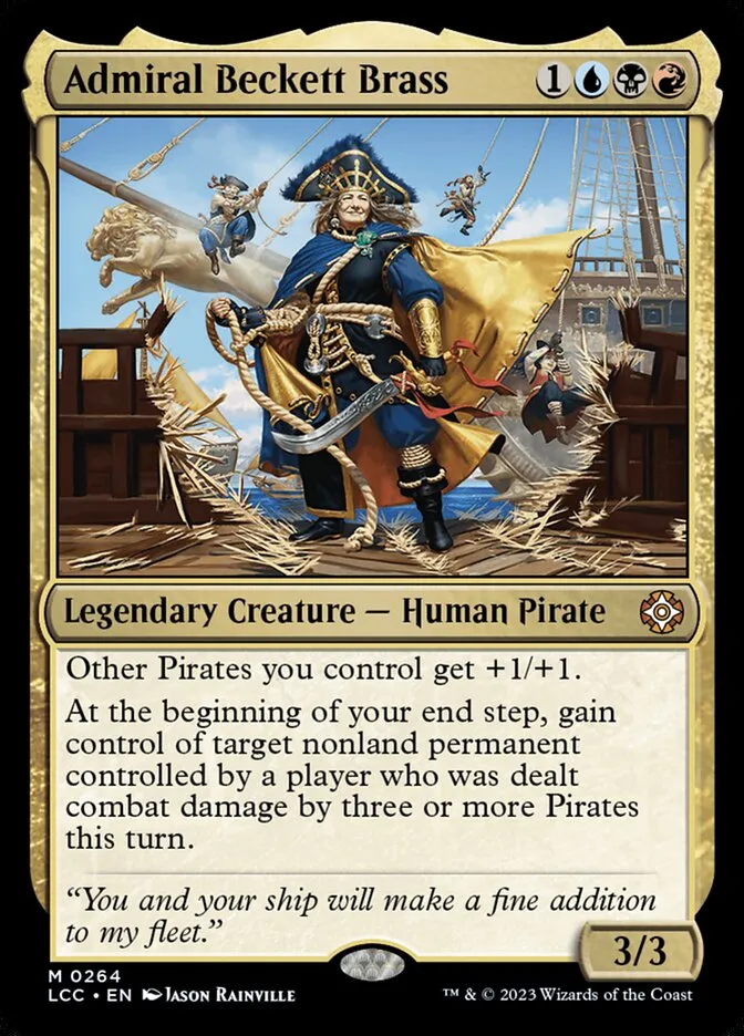2023 The Lost Caverns of Ixalan Commander Admiral Beckett Brass #264 mythic card image