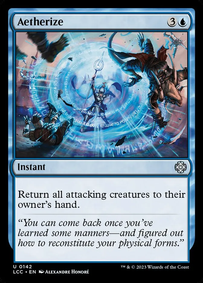 2023 The Lost Caverns of Ixalan Commander Aetherize uncommon #142 uncommon card image