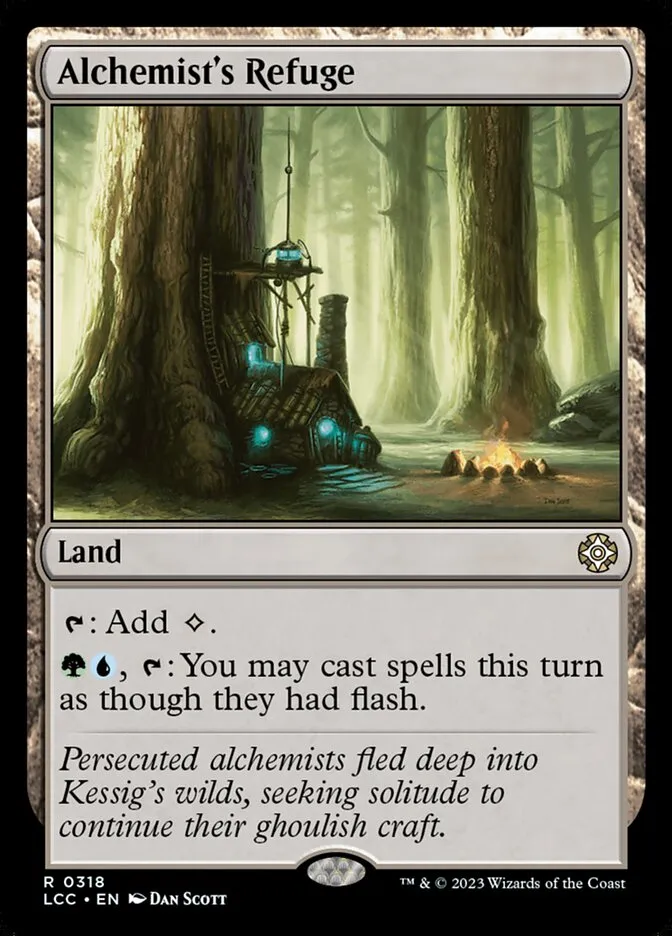 2023 The Lost Caverns of Ixalan Commander Alchemist's Refuge #318 rare card image