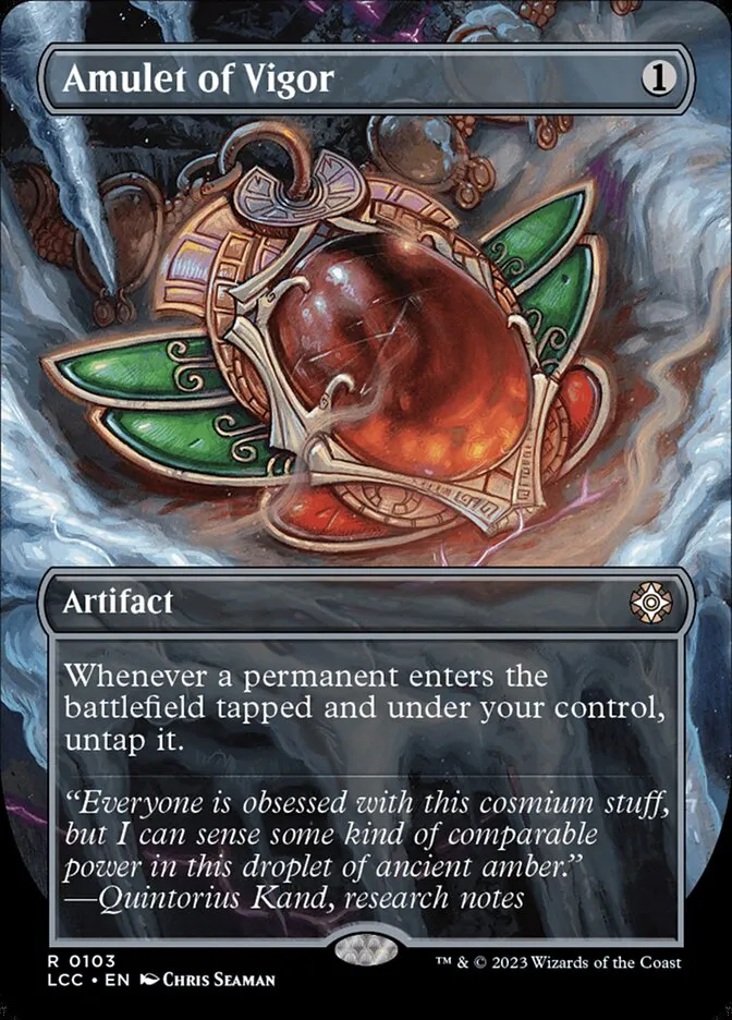 2023 The Lost Caverns of Ixalan Commander Amulet of Vigor rare #103 rare card image