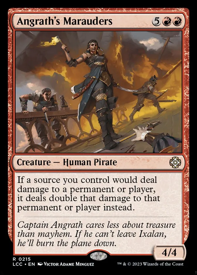 2023 The Lost Caverns of Ixalan Commander Angrath's Marauders #215 rare card image