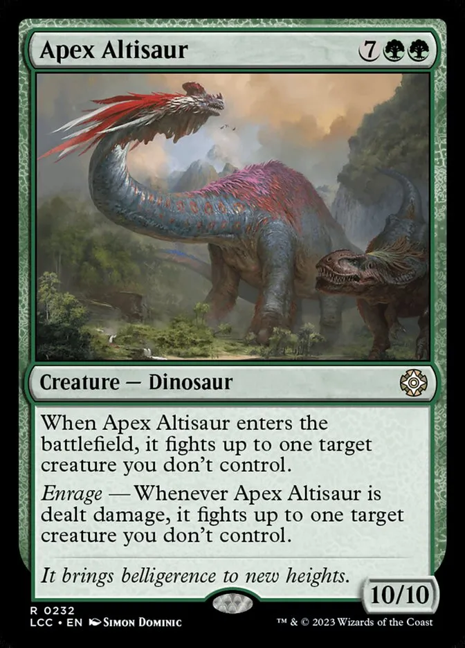 2023 The Lost Caverns of Ixalan Commander Apex Altisaur #232 rare card image