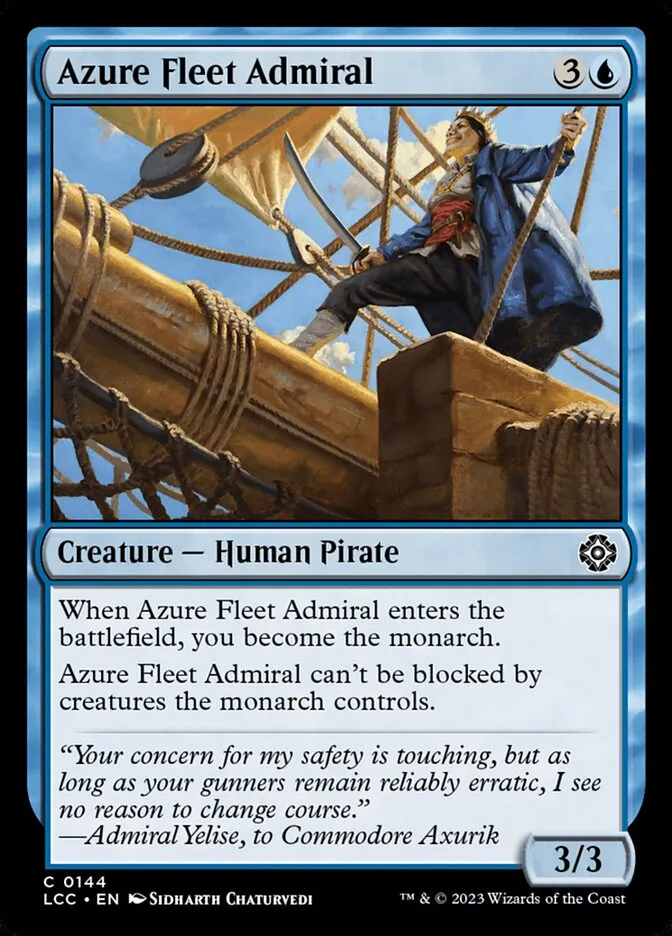 2023 The Lost Caverns of Ixalan Commander Azure Fleet Admiral #144 common card image